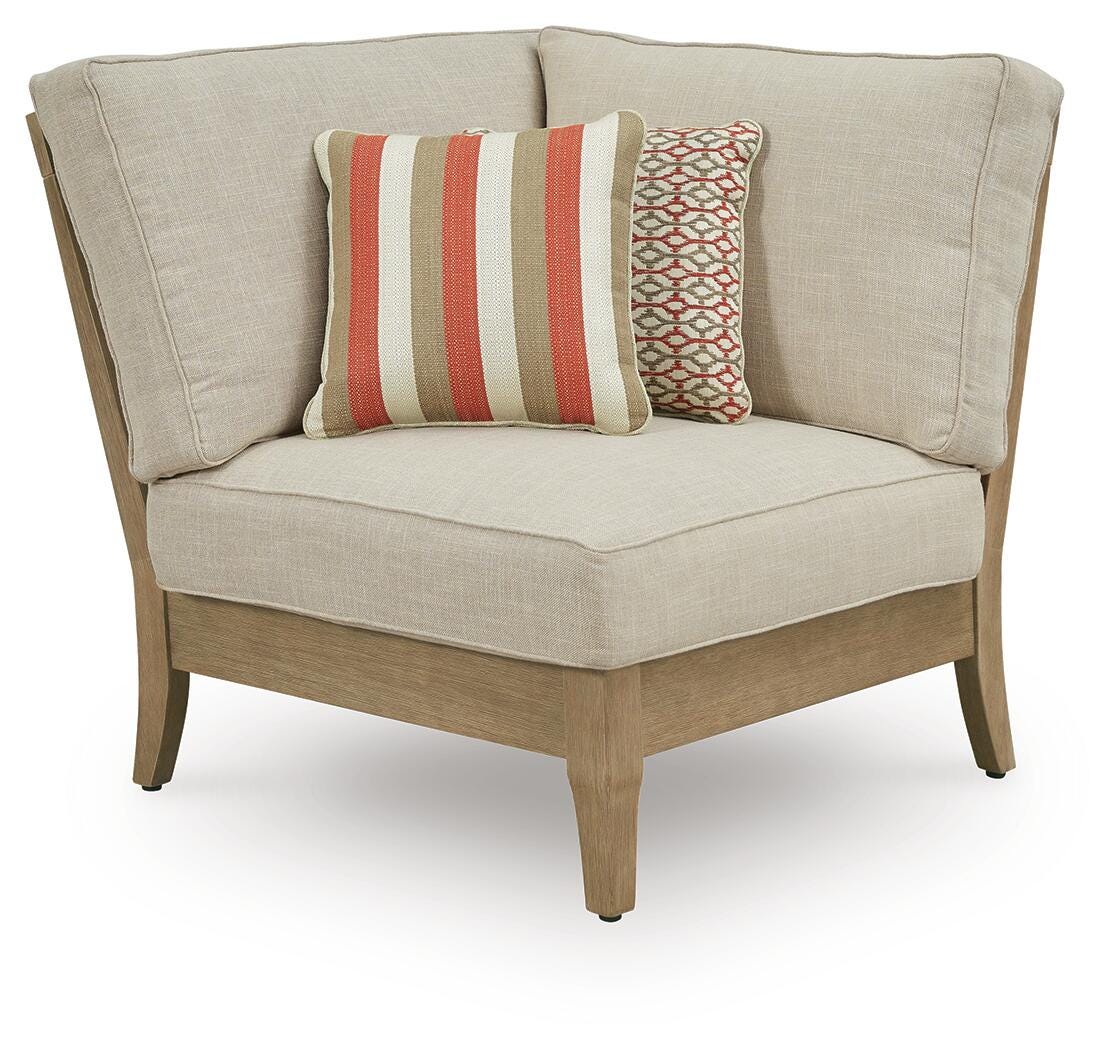 Clare View Corner with Cushion - Beige (1)
