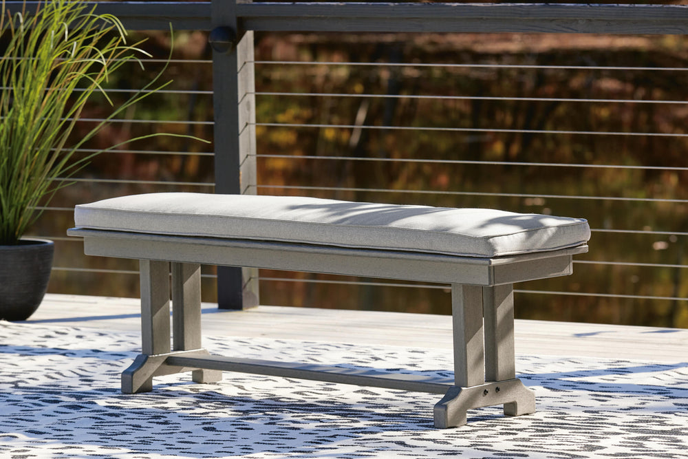 Visola Bench with Cushion - Gray (2)