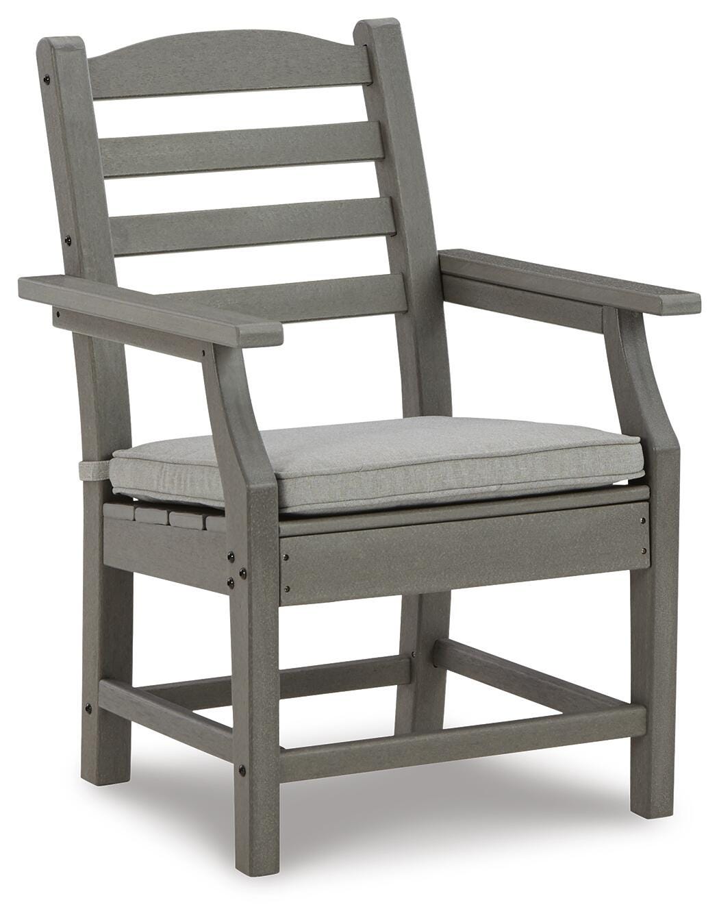 Visola Arm Chair with Cushion (Set of 2) - Gray (1)
