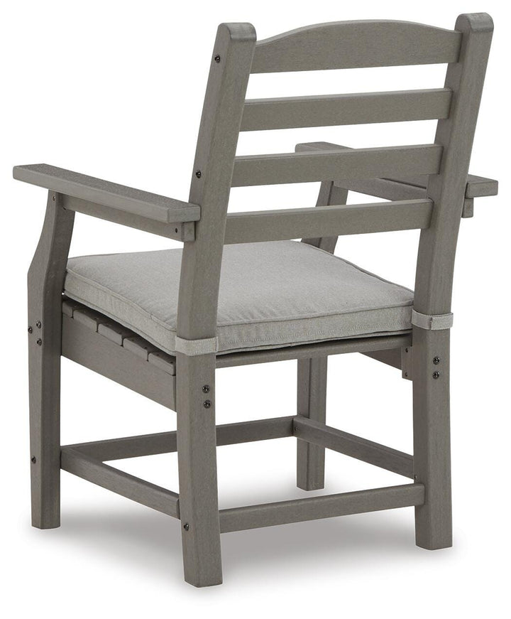 Visola Arm Chair with Cushion (Set of 2) - Gray (5)