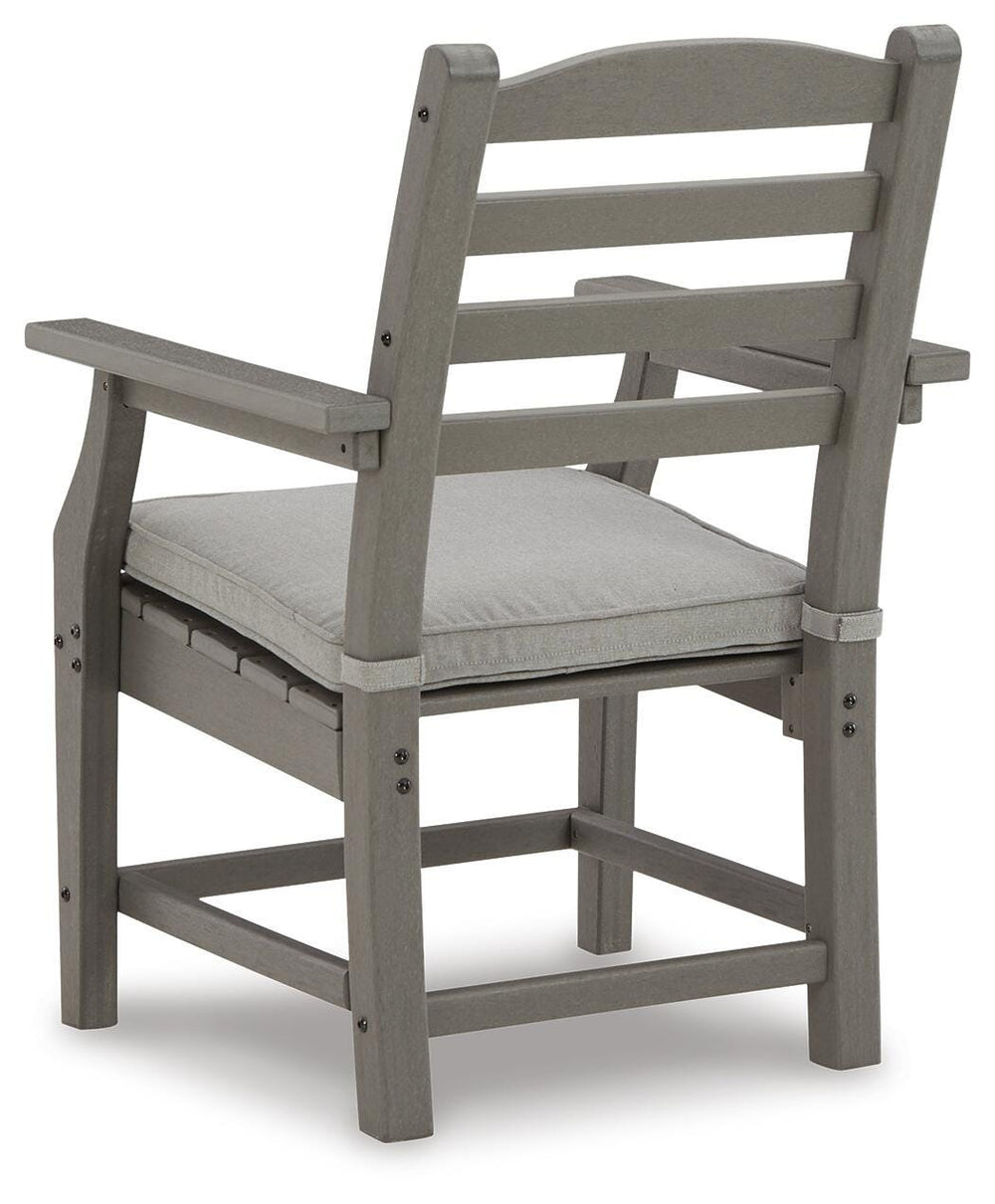 Visola Arm Chair with Cushion (Set of 2) - Gray (5)