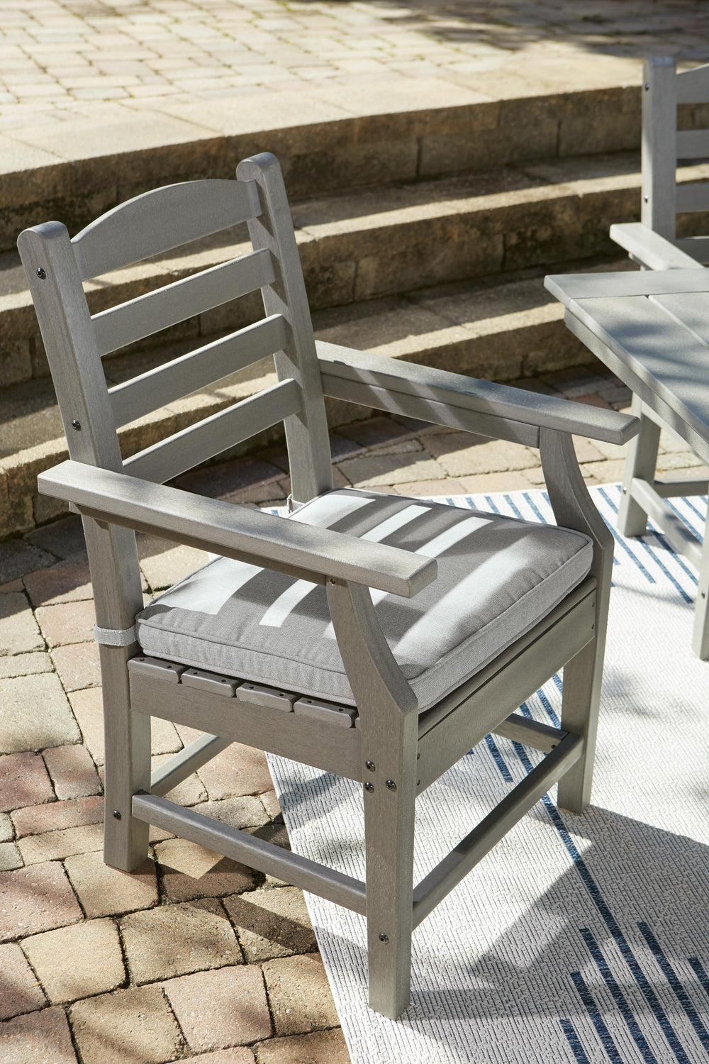 Visola Arm Chair with Cushion (Set of 2) - Gray (6)
