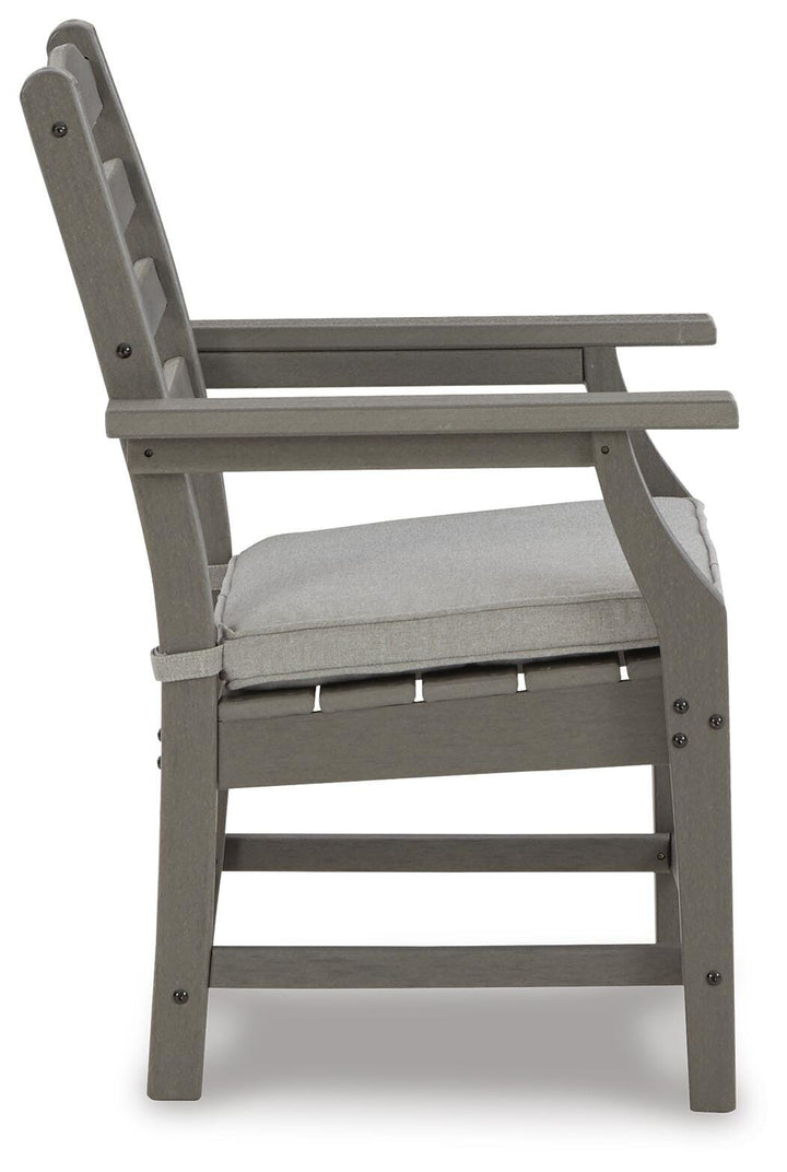Visola Arm Chair with Cushion (Set of 2) - Gray (4)