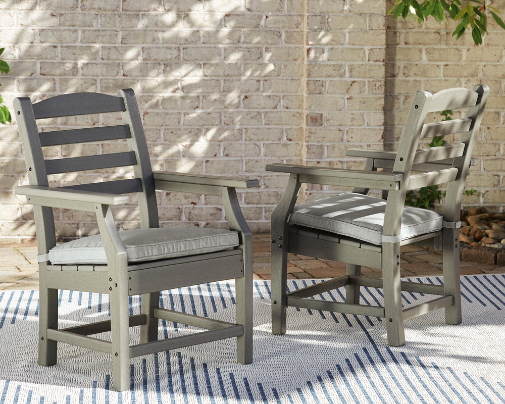 Visola Arm Chair with Cushion (Set of 2) - Gray (2)