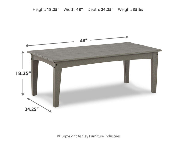 Visola Outdoor Coffee Table - Gray (6)