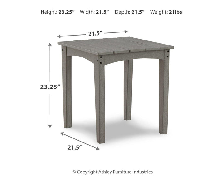 Visola Outdoor End Table - Gray (6)