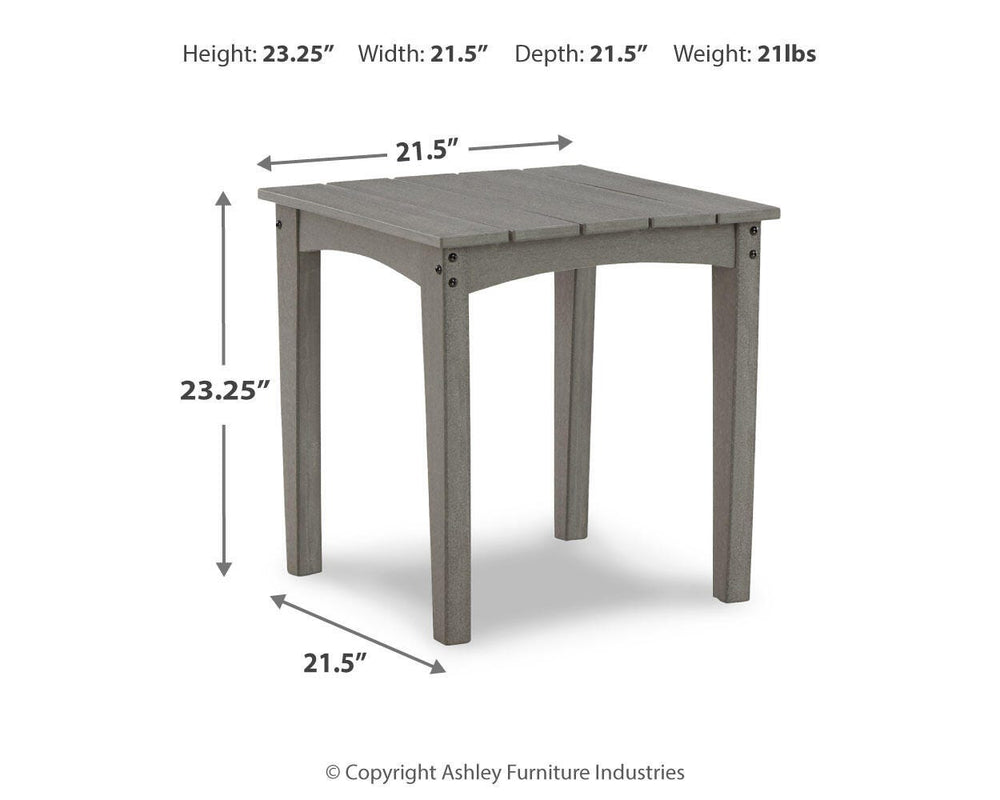 Visola Outdoor End Table - Gray (6)