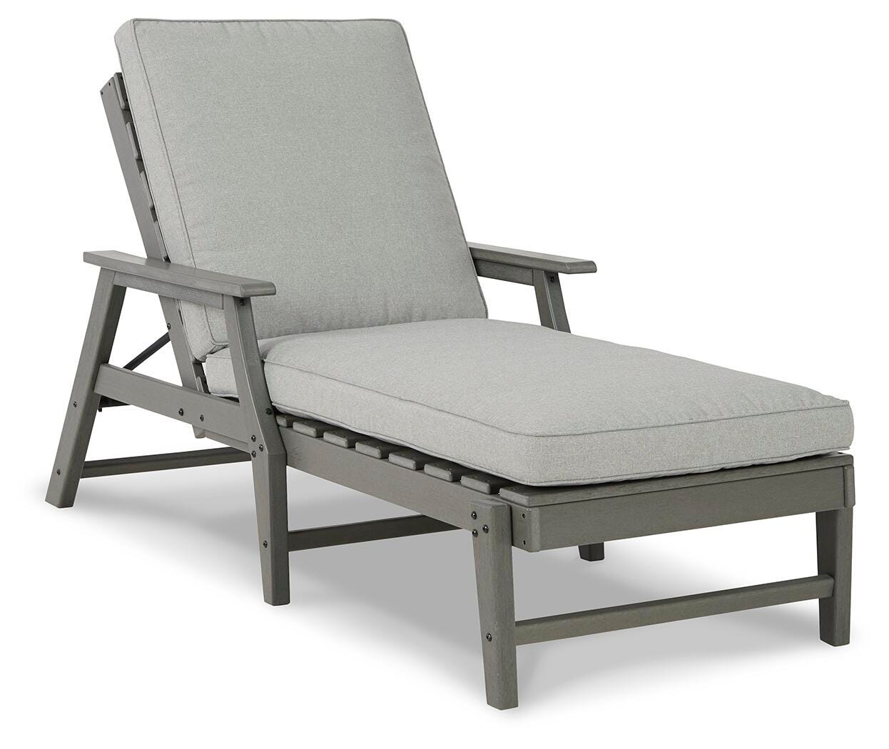 Visola Chaise Lounge with Cushion - Gray (1)