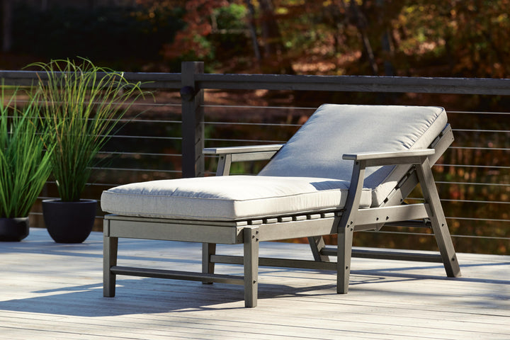 Visola Chaise Lounge with Cushion - Gray (8)