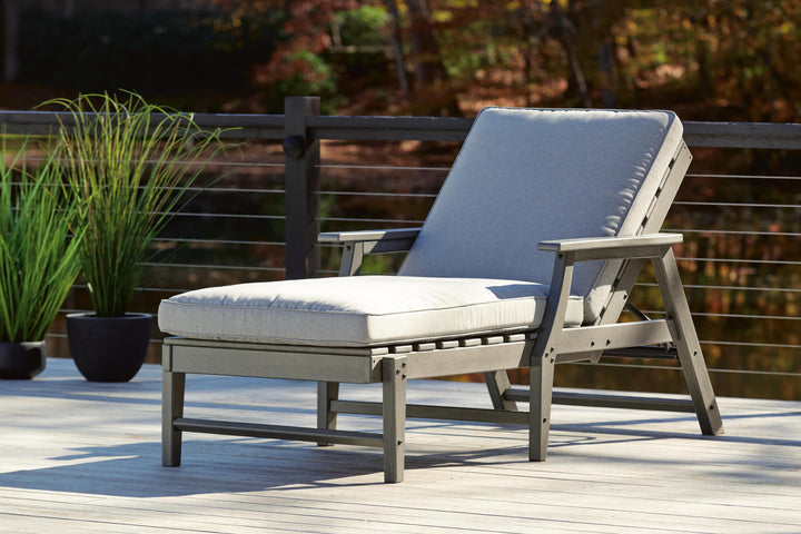 Visola Chaise Lounge with Cushion - Gray (2)