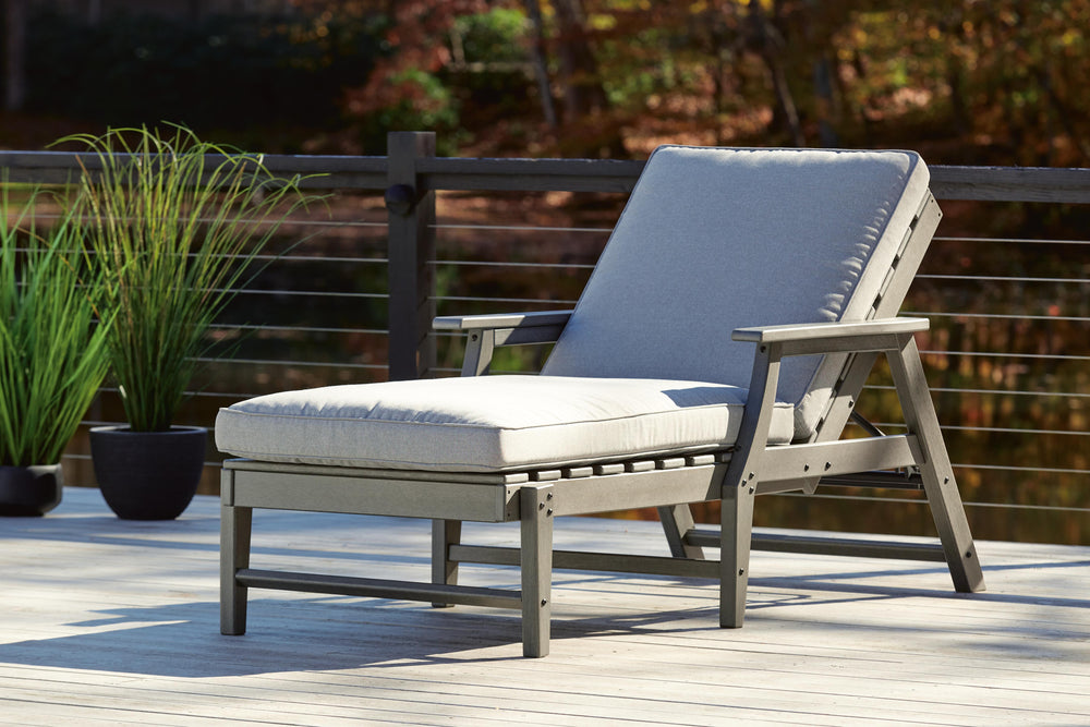 Visola Chaise Lounge with Cushion - Gray (2)