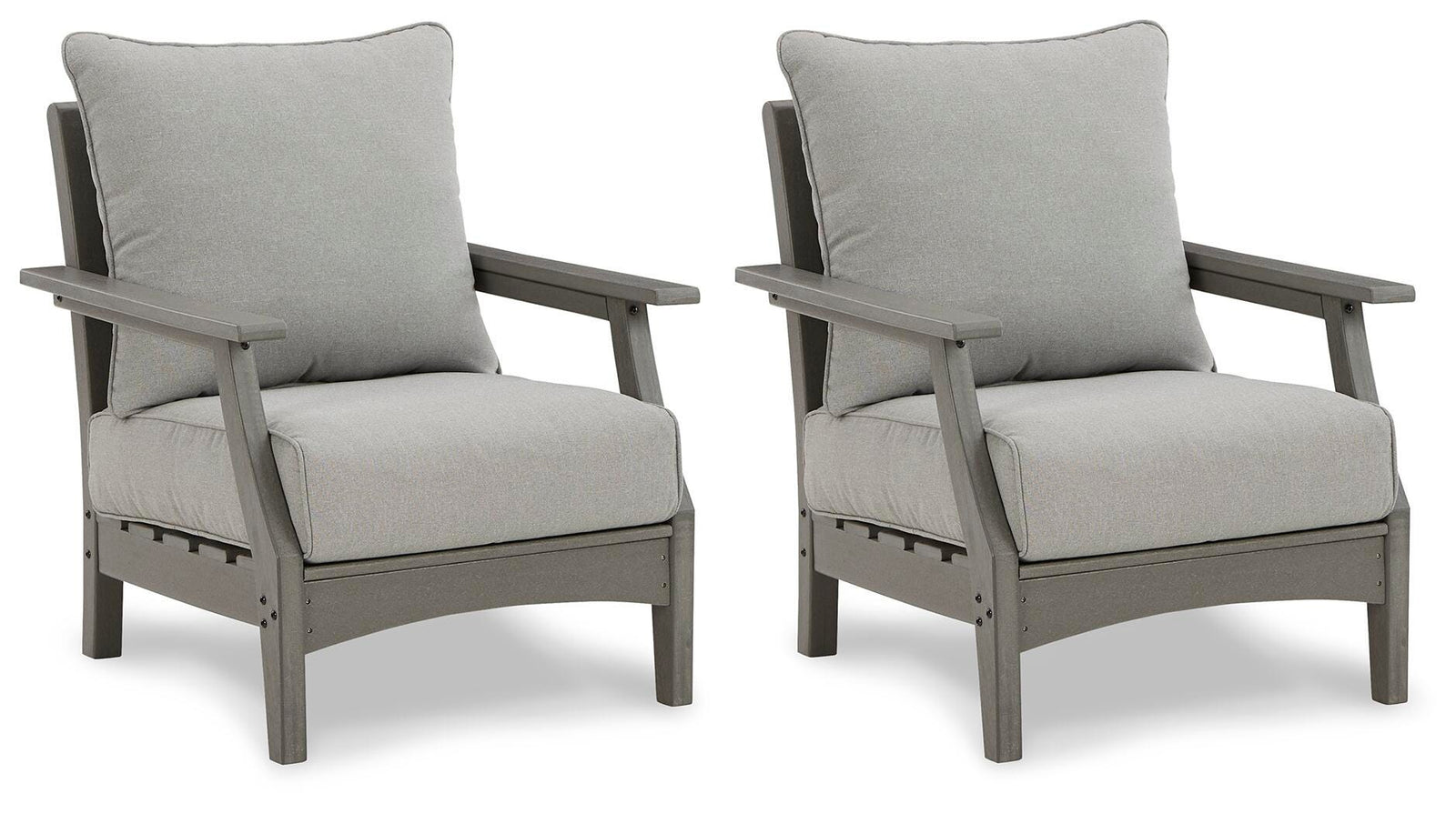 Visola Lounge Chair with Cushion (Set of 2) - Gray (1)