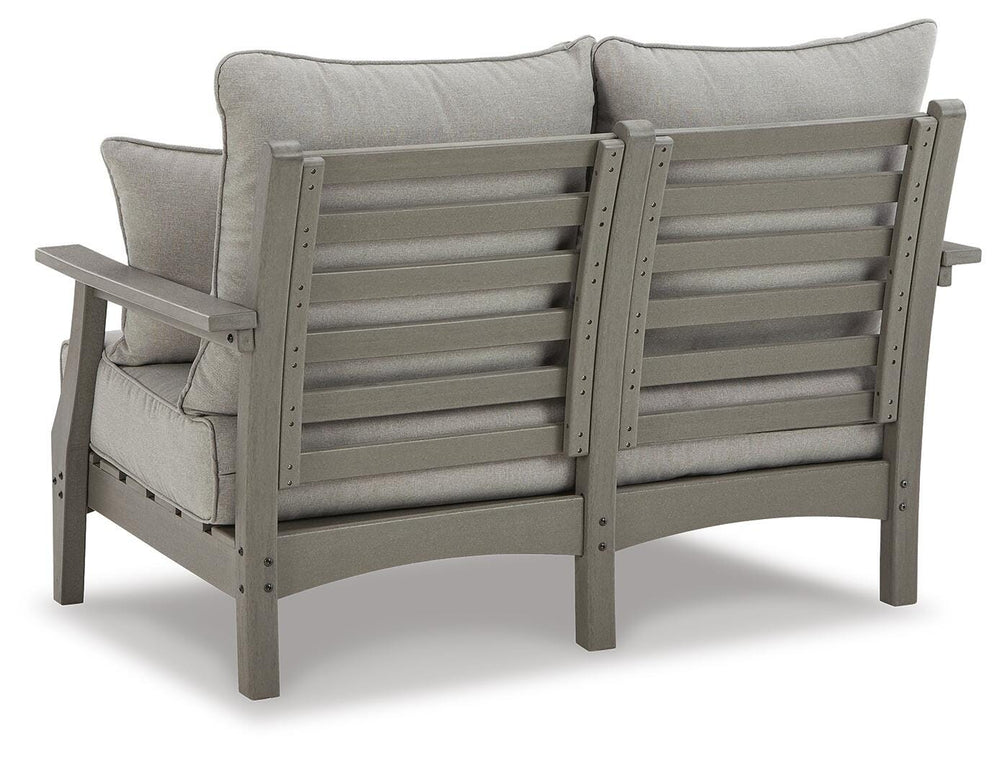 Visola Outdoor Loveseat with Cushion - Gray (5)