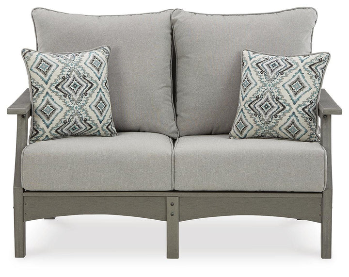 Visola Outdoor Loveseat with Cushion - Gray (3)