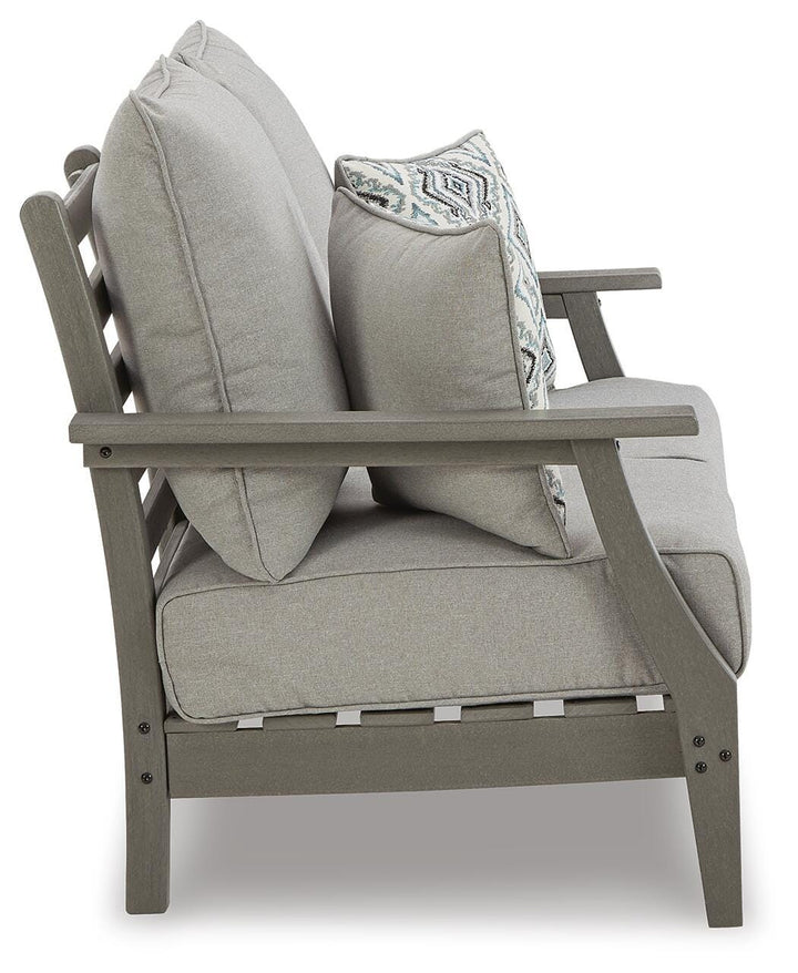 Visola Outdoor Loveseat with Cushion - Gray (4)