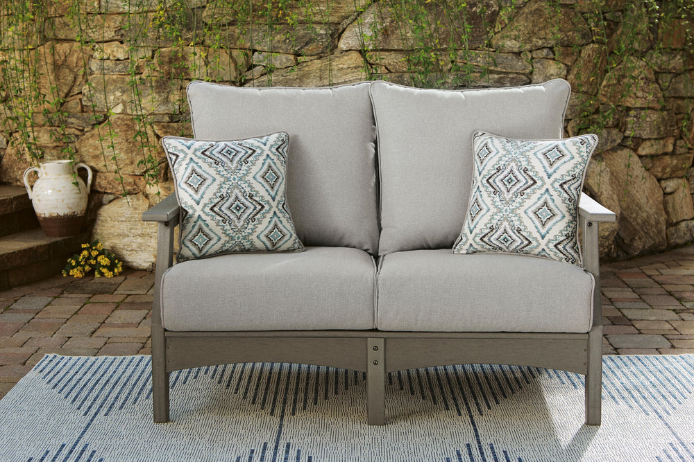 Visola Outdoor Loveseat with Cushion - Gray (7)