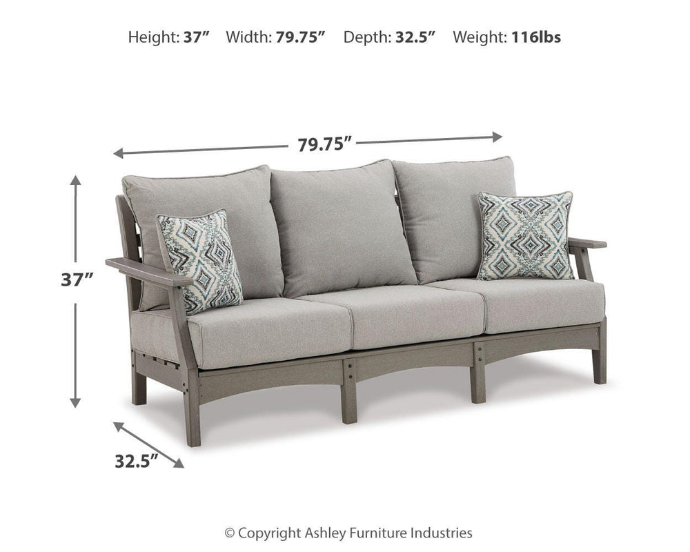 Visola Outdoor Sofa with Cushion - Gray (4)