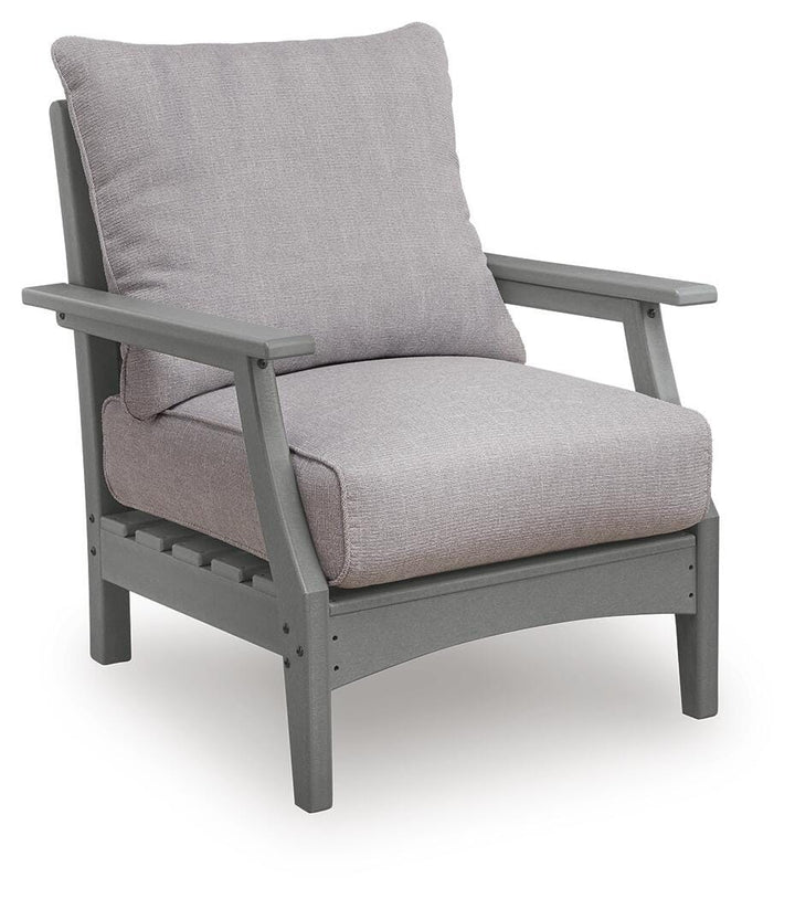 Cove Beach Outdoor Lounge Chair with Cushion - Gray (3)