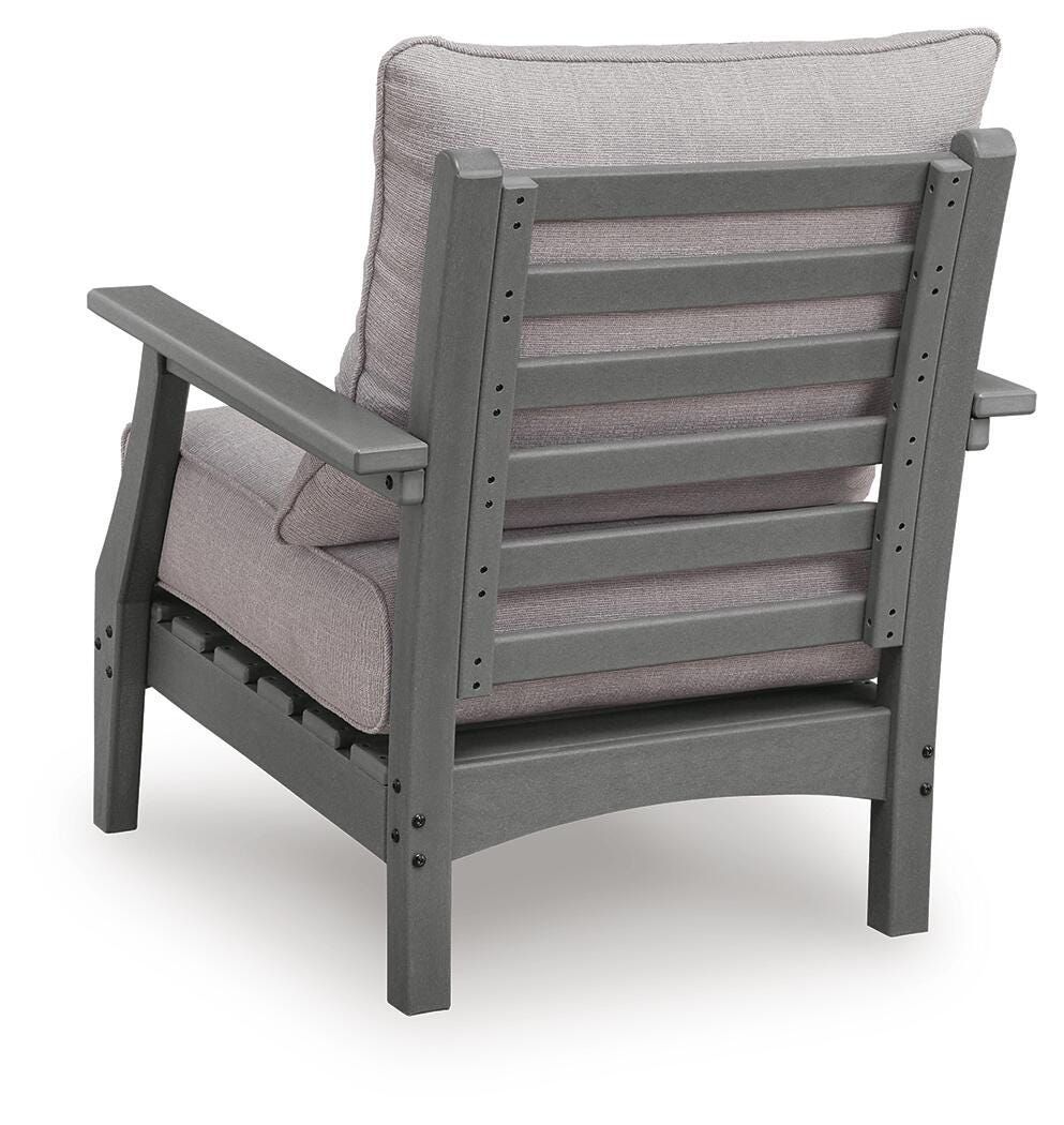 Cove Beach Outdoor Lounge Chair with Cushion - Gray (5)