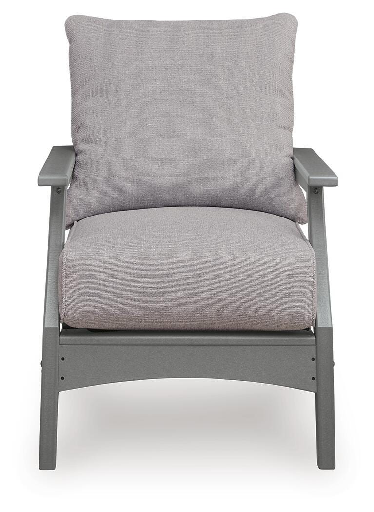 Cove Beach Outdoor Lounge Chair with Cushion - Gray (4)