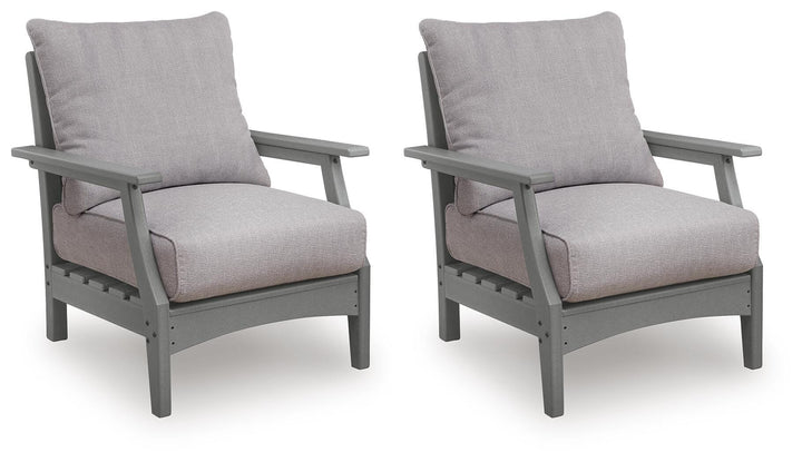 Cove Beach Outdoor Lounge Chair with Cushion - Gray (1)