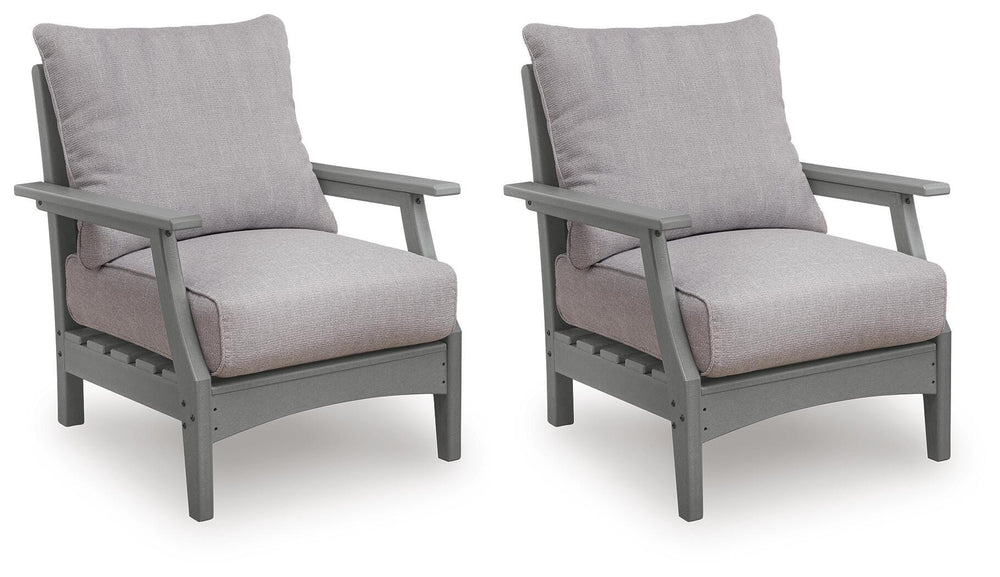 Cove Beach Outdoor Lounge Chair with Cushion - Gray (1)