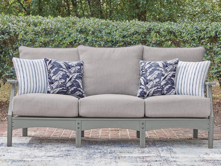 Cove Beach Outdoor Sofa with Cushion - Gray (2)