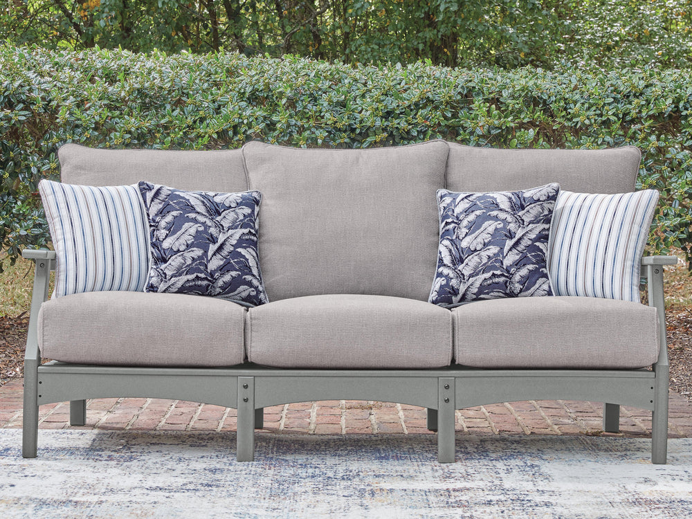 Cove Beach Outdoor Sofa with Cushion - Gray (2)