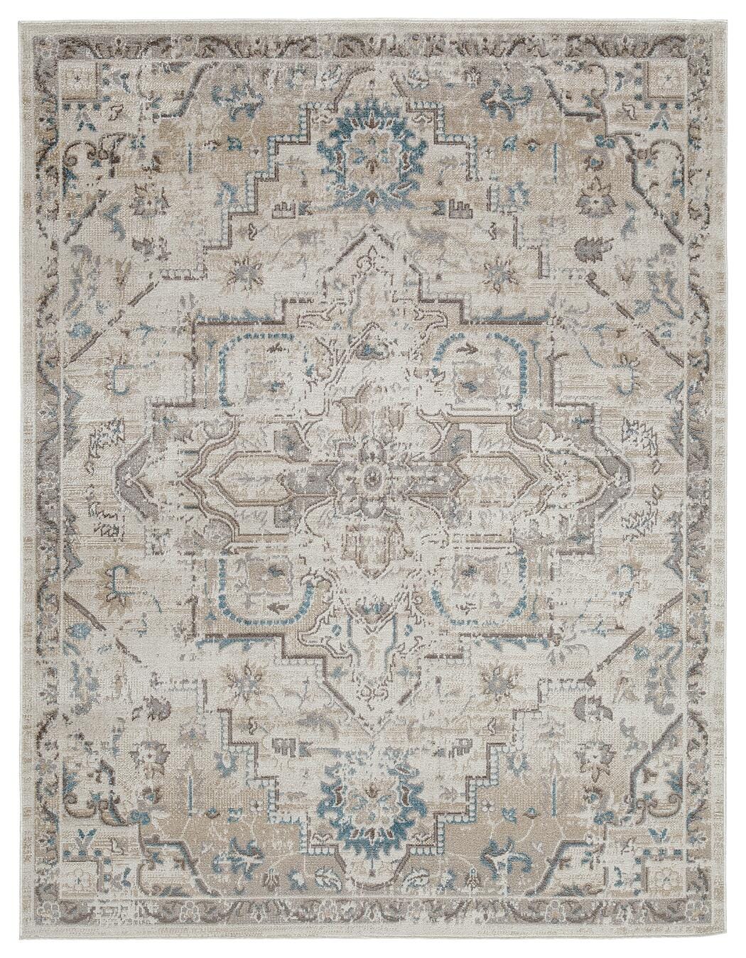 Barkham 5'3" x 7' Washable Rug - Beige (1)