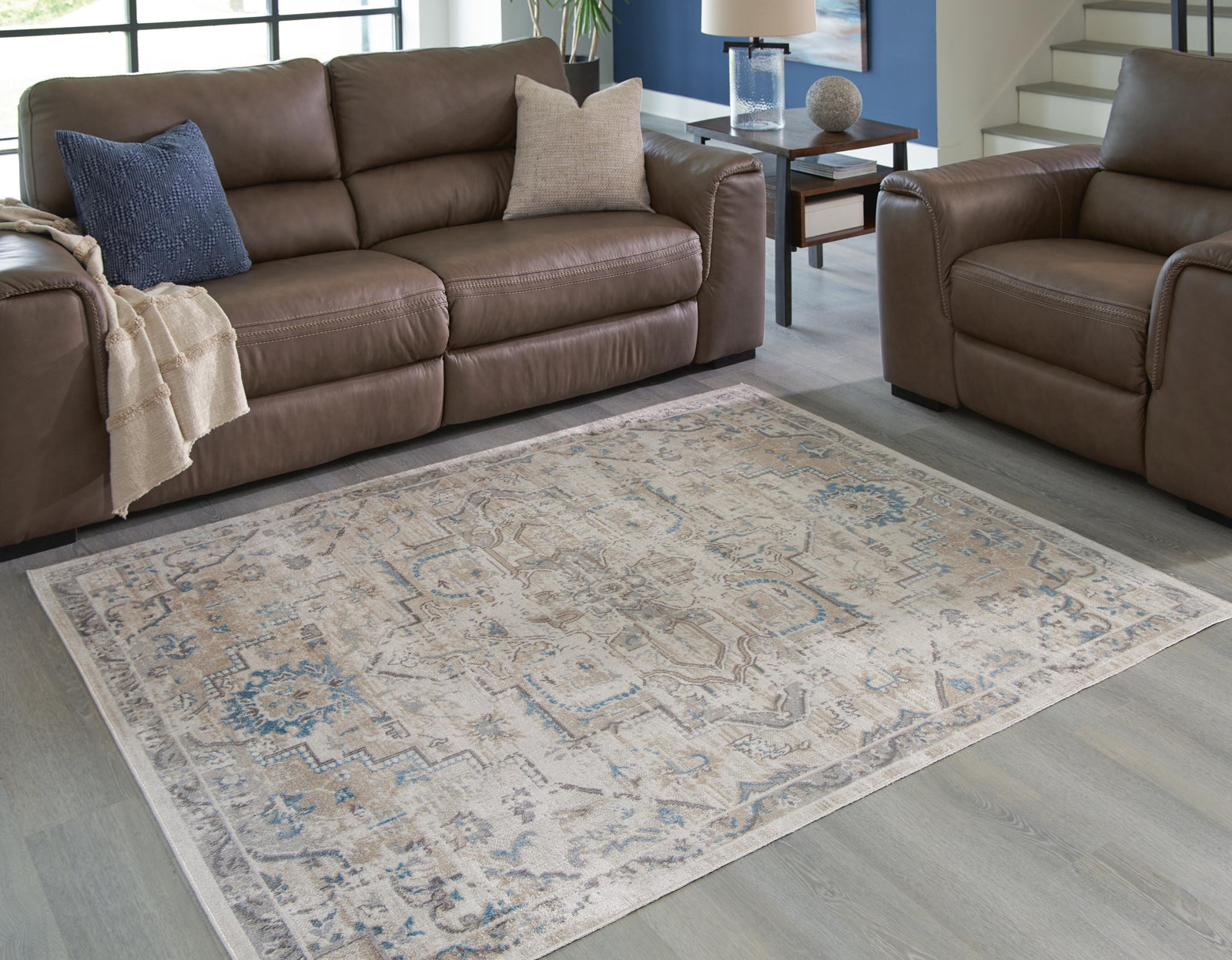 Barkham 5'3" x 7' Washable Rug - Beige (2)