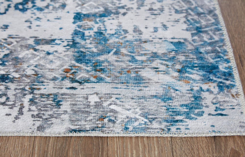 Garyard 5' x 7' Washable Rug - Blue (3)