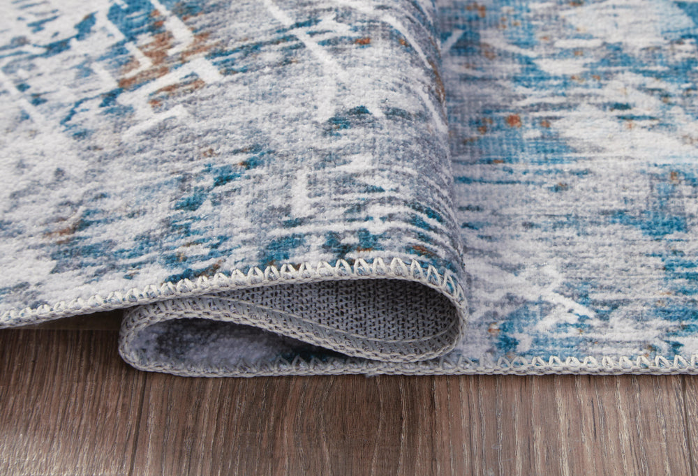 Garyard 5' x 7' Washable Rug - Blue (4)