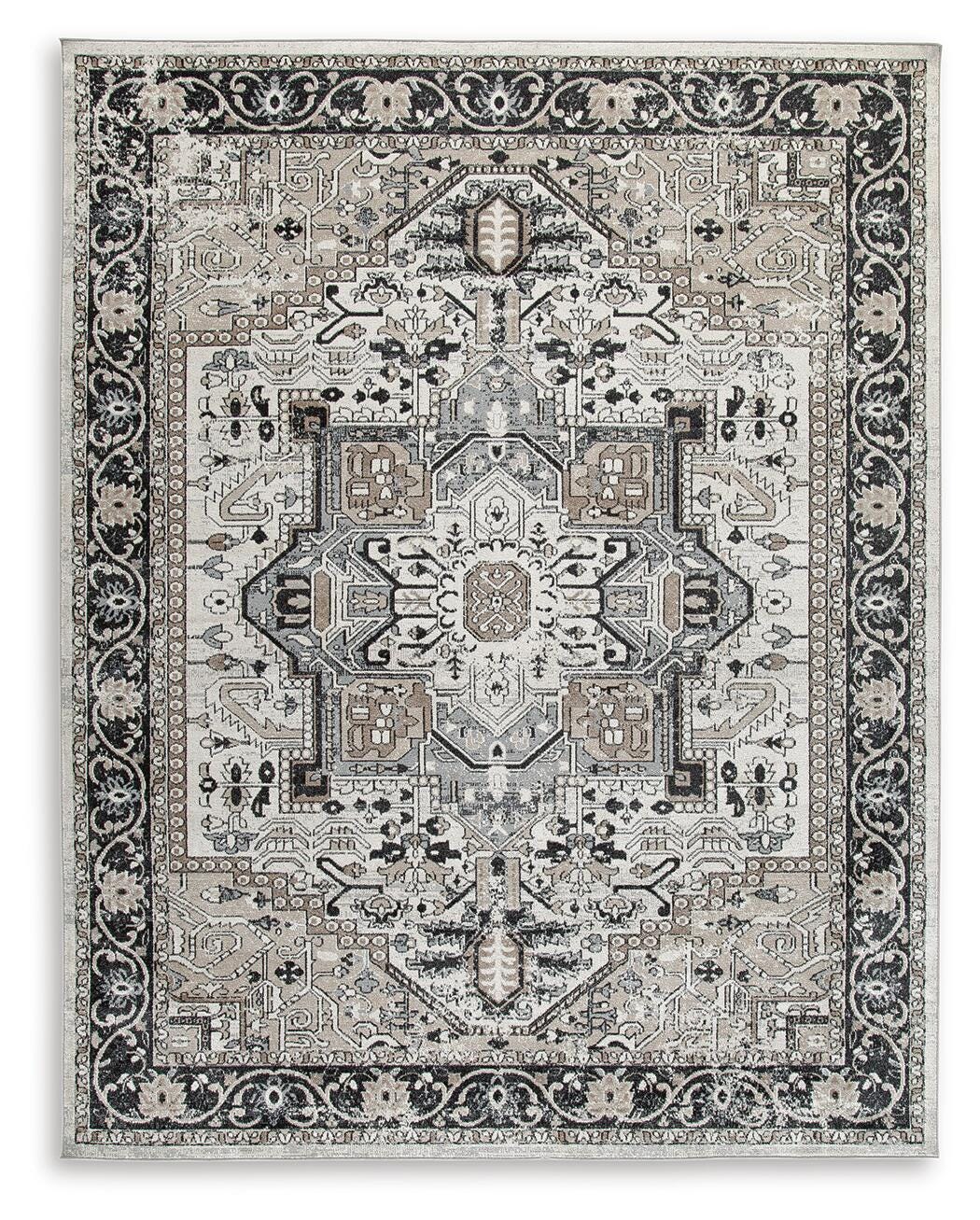 Gregmoore 7'9" x 9'11" Washable Rug - Light Brown (1)