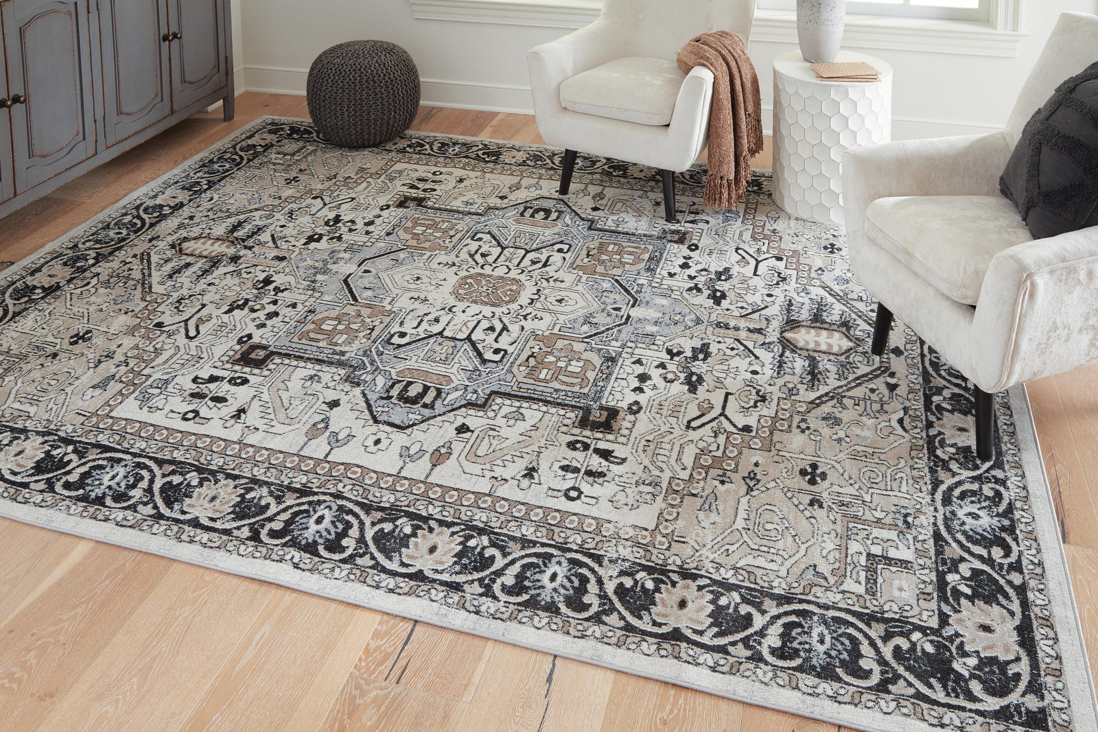 Gregmoore 7'9" x 9'11" Washable Rug - Light Brown (2)