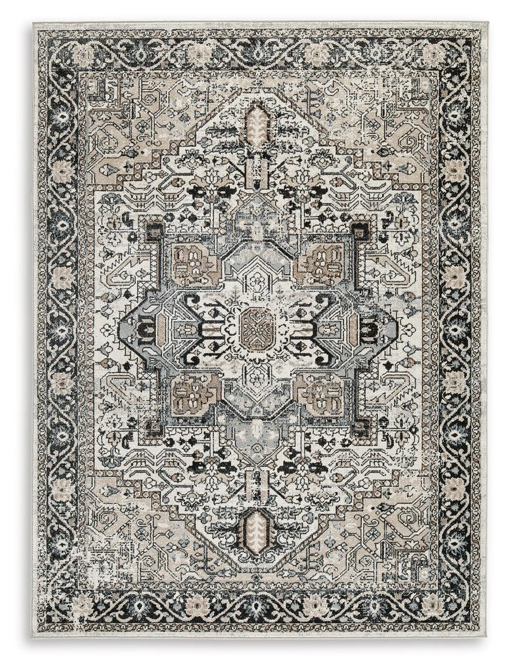 Gregmoore 5'2" x 6'10" Washable Rug - Light Brown (1)