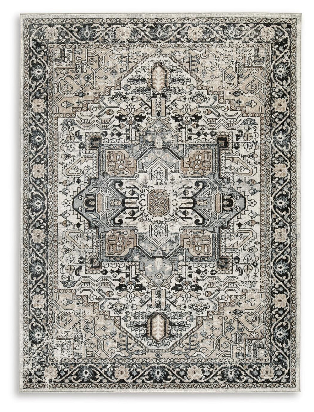 Gregmoore 5'2" x 6'10" Washable Rug - Light Brown (1)