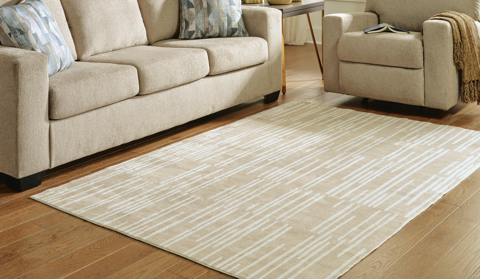 Ardenville 5' x 7'1" Washable Rug - Beige (2)