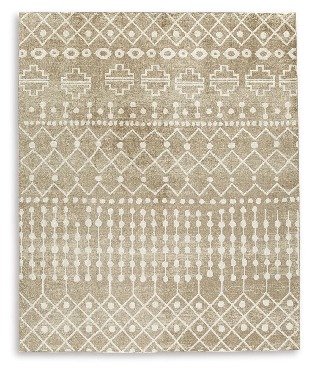 Bunchly 7'10" x 10'3" Washable Rug - Light Brown (1)