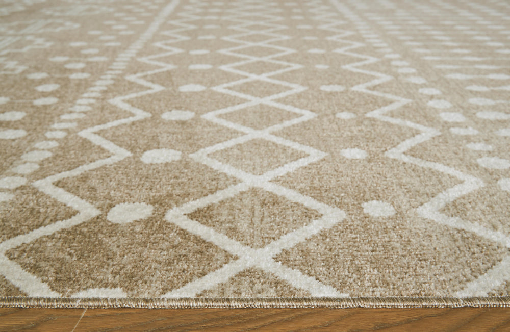 Bunchly 4'11" x 7'2" Washable Rug - Light Brown (3)