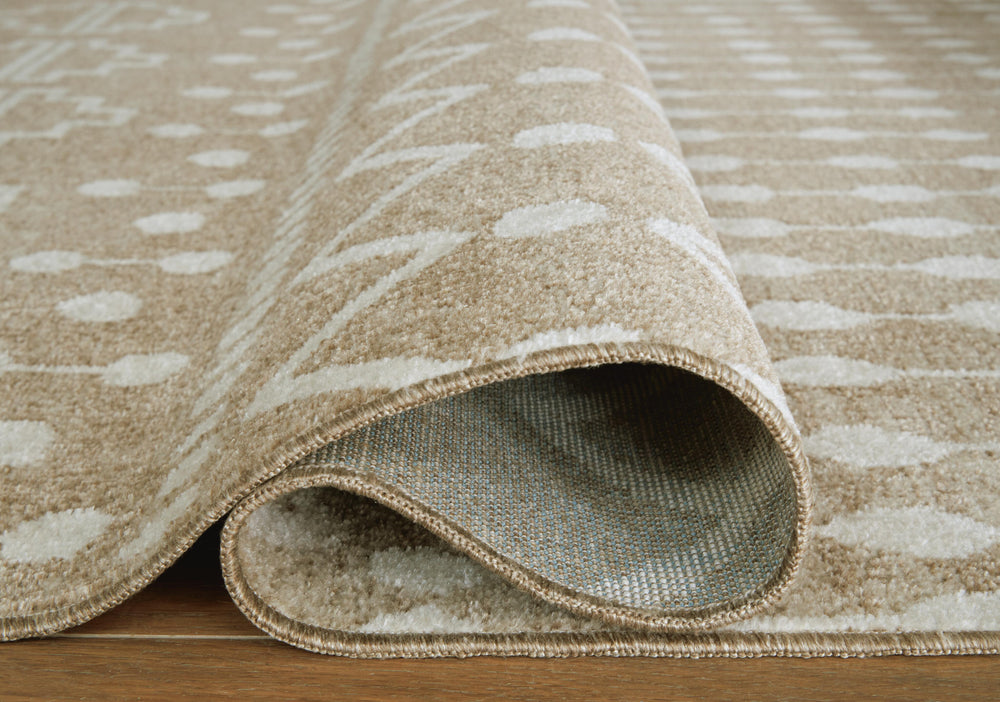 Bunchly 4'11" x 7'2" Washable Rug - Light Brown (4)