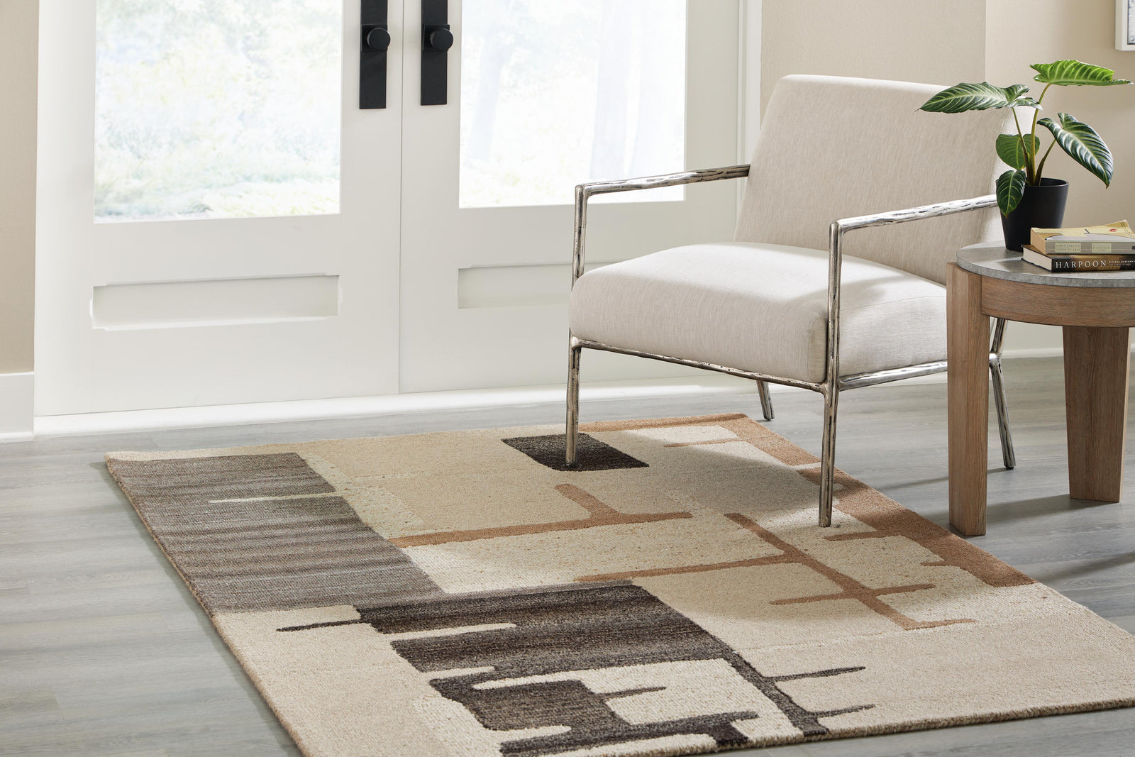 Kencher 5' x 7' Rug - Dark Brown (2)