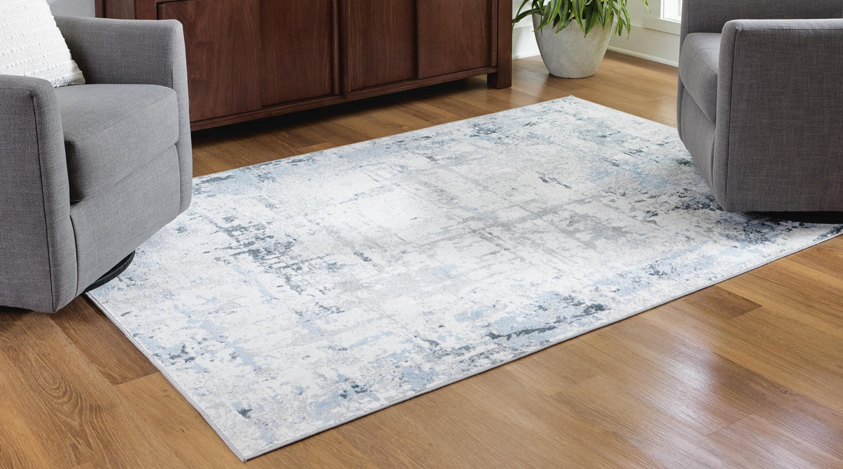 Emertonly 8' x 10' Washable Rug - Light Blue (2)