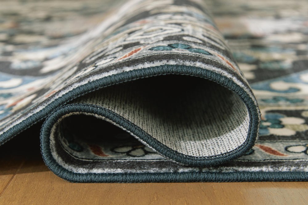 Leningston 5' x 7' Washable Rug - Black (4)