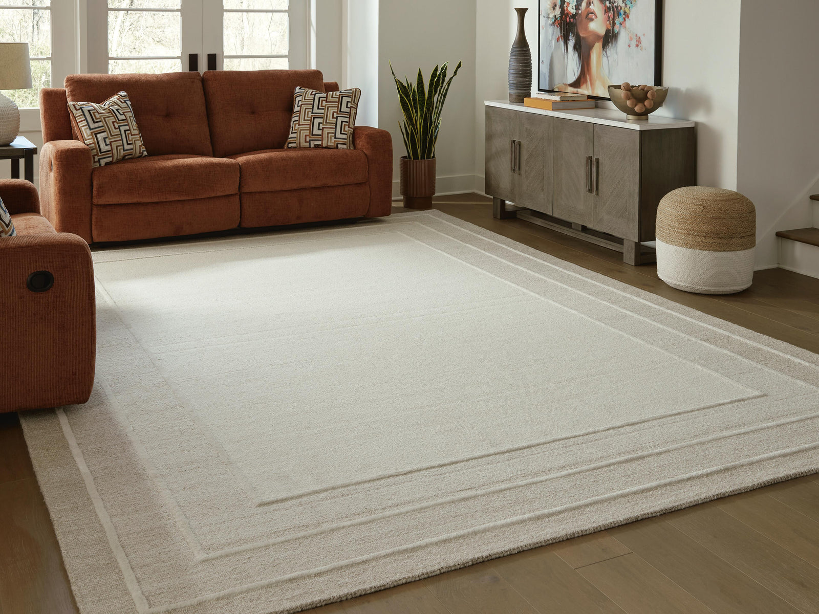 Teelgan Extra Large Rug - Beige (2)