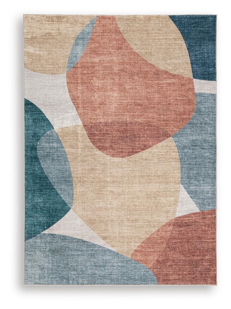 Chanleigh Washable 5' x 7' Area Rug - Blue (1)