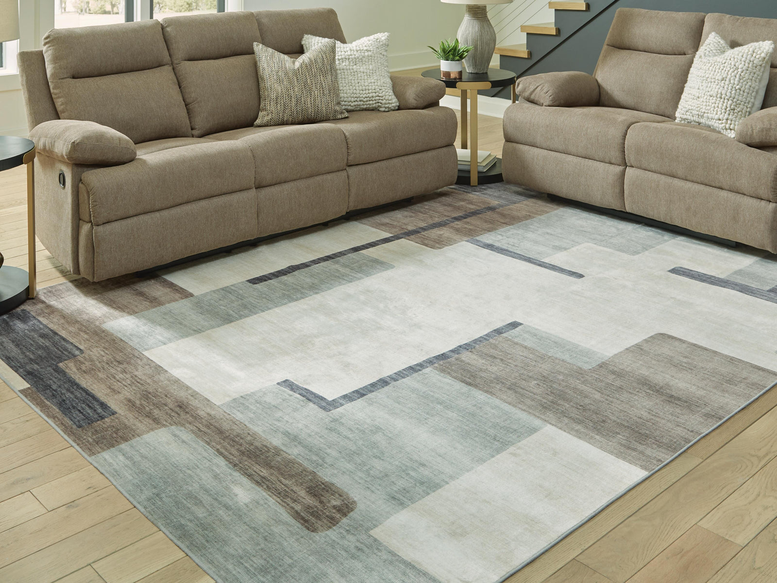 Larkport Washable 8' x 10' Area Rug - Beige (2)