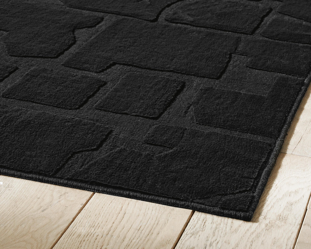 Gibbswell Washable 5' x 7' Area Rug - Black (3)