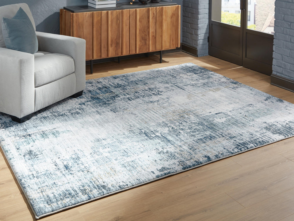 Arlenmont 7'6" X 9'6" Memory Foam Area Rug - Blue (2)