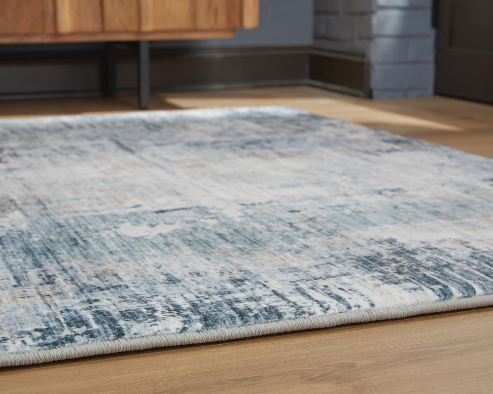 Arlenmont 5' x 7' Memory Foam Area Rug - Blue (3)