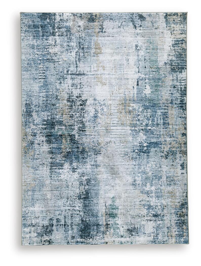 Arlenmont 5' x 7' Memory Foam Area Rug - Blue (1)